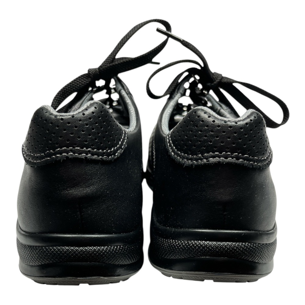 SAS NEW IN BOX Sporty Lux Walking Shoes Women 10.5 W Black Perforated Leather - Picture 4 of 12
